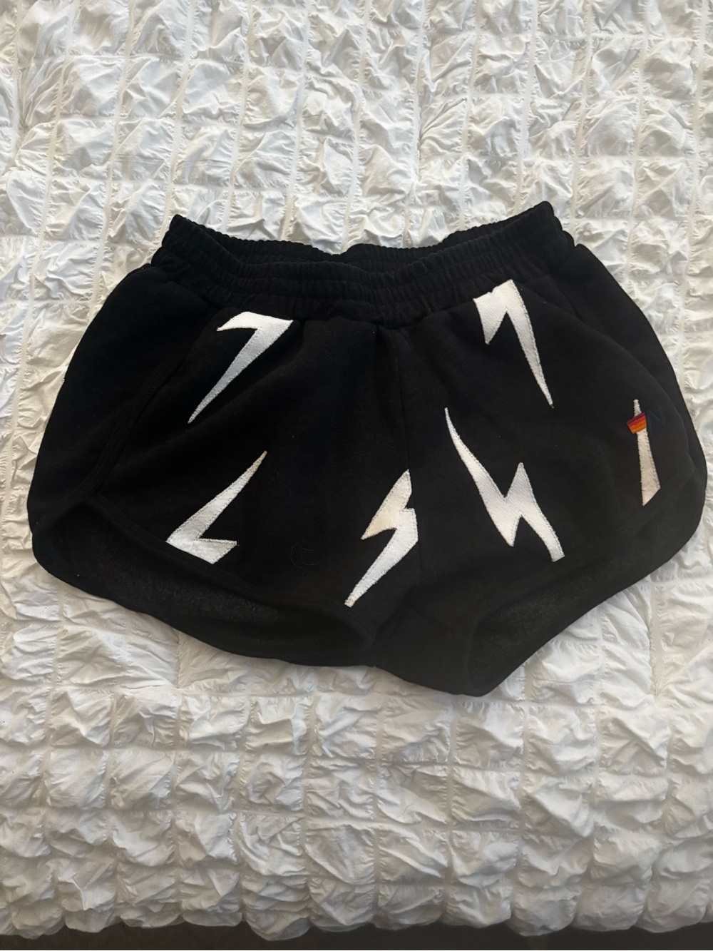 Aviator Nation Charcoal Gray Bolt Lightening Shorts Size Large